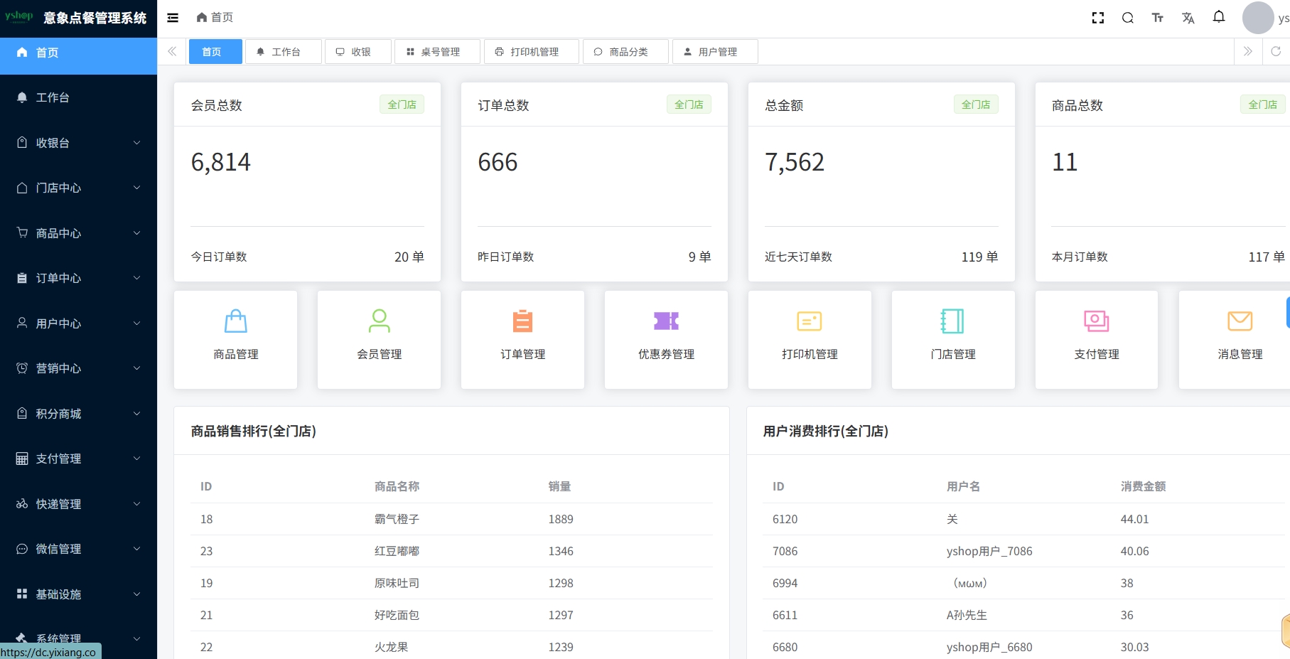 意象桌面扫码点餐系统小程序源码  第3张
